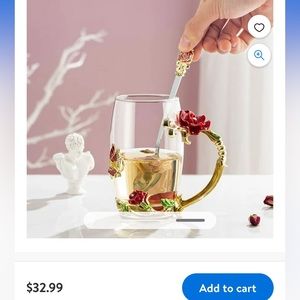 Enamel Flower Tea Cup